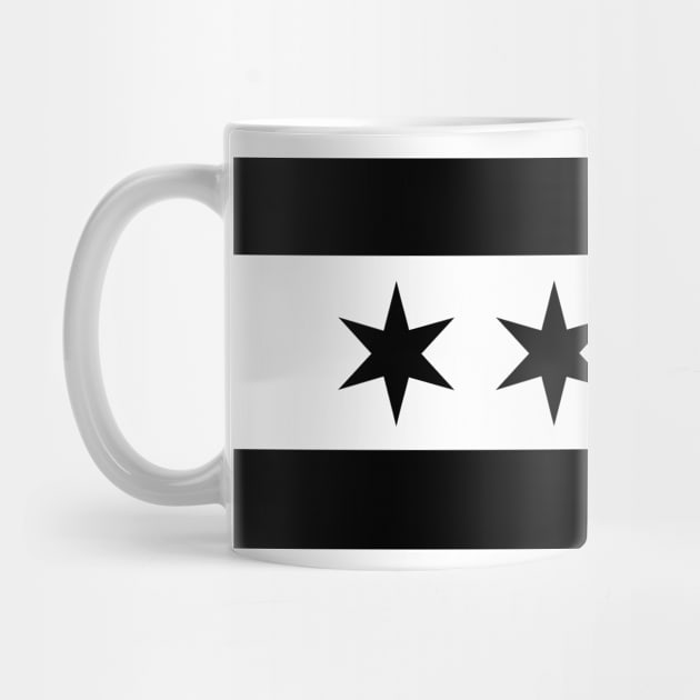 Chicago Flag Black by Historia